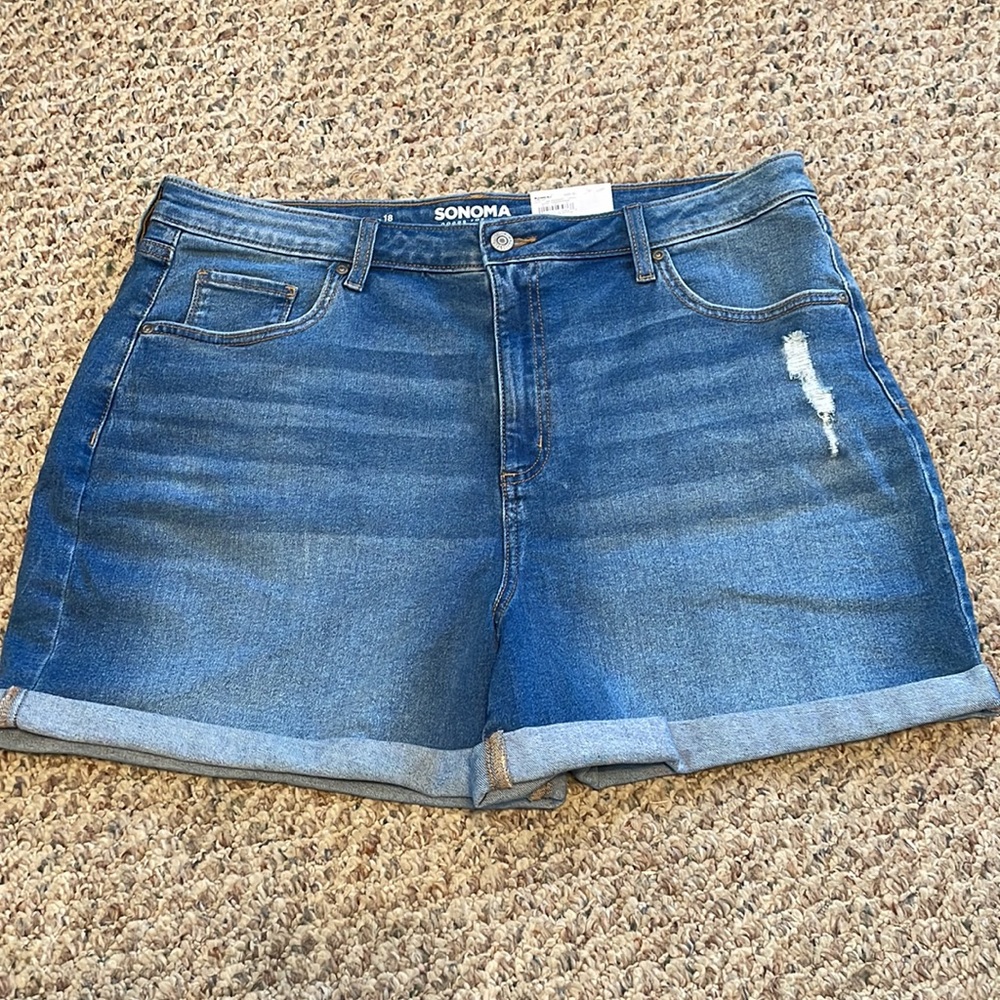Sonoma Relaxed Rolled Cuff Denim Shorts